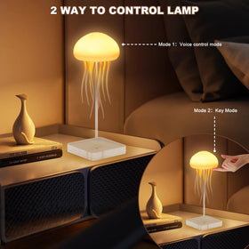 BomKra Jellyfish Lamp hanging option for ceiling or wall glow.