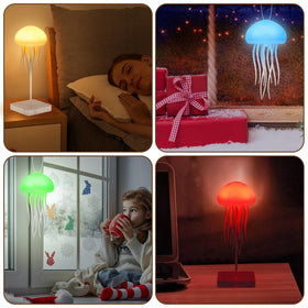 BomKra Jellyfish Lamp sound-activated mode syncs with music.