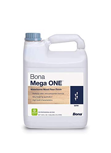 Bona Mega ONE Satin swatch demonstrates fast drying and high-build on bare wood.