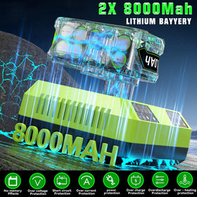 Bonacell 18V 2-pack in-use with Ryobi tools for extended runtime.