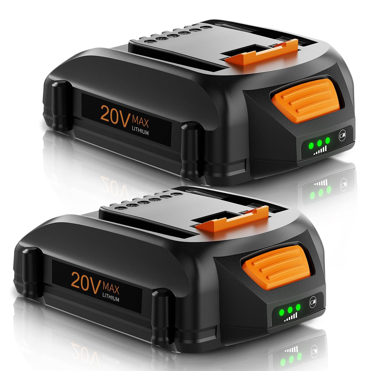 Bonacell 20V battery pack with LED indicator showing charge level.
