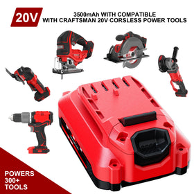 Bonacell 20V charger powers Craftsman packs quickly for less downtime.