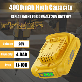 Bonacell 20V Max battery side profile highlights compact, reliable power.