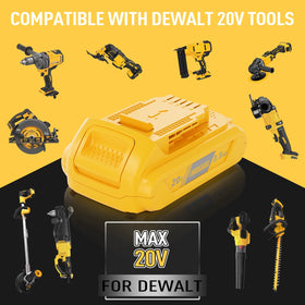 Bonacell 3.5Ah DeWalt 20V battery charging port for quick recharges