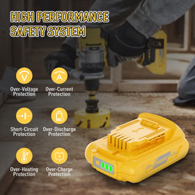 Bonacell 3.5Ah DeWalt 20V battery compatibility chart for wide Dewalt support