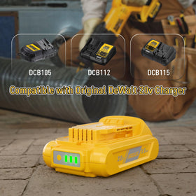 Bonacell 3.5Ah DeWalt 20V battery in use with DCD-series tools