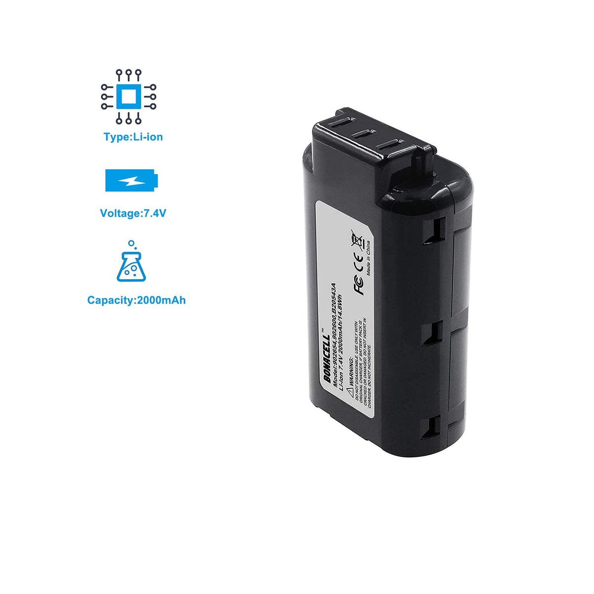 Bonacell battery compatible with B20543/B20543A for CF325Li and IM250A tools.