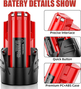 Bonacell M12 battery pack label detail and safety marks