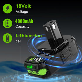 Bonacell Ryobi 18V battery LED indicator shows charge status