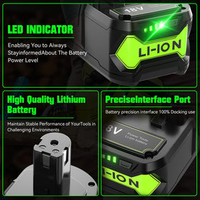 Bonacell Ryobi 18V ONE+ compatibility with Ryobi tools and chargers.