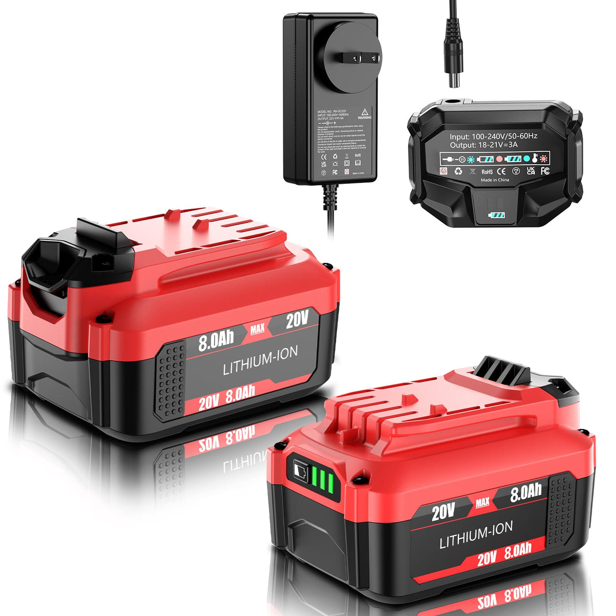Bonacell upgrade 20V battery 2-pack for Craftsman tools with extended run time.
