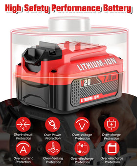 Bonadget battery with three LED indicators shows remaining power at a glance.