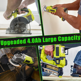 Bonadget compact Ryobi 18V battery size compatibility with the lineup.
