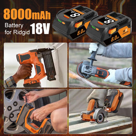 Bonadget 8.0Ah battery works across multiple Ridgid models
