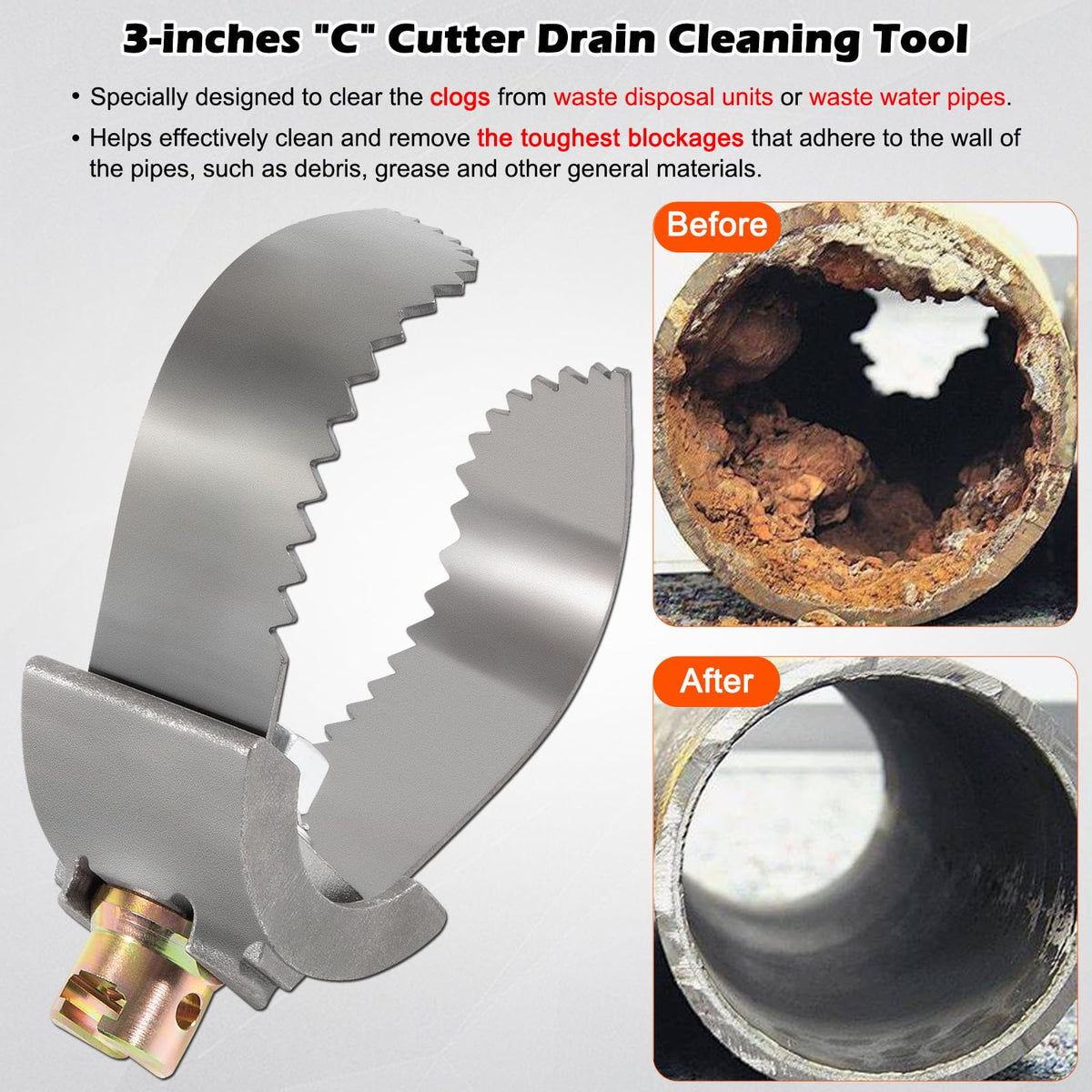 Bonbo 3in cutter quick-lock end design enables fast replacement during use.