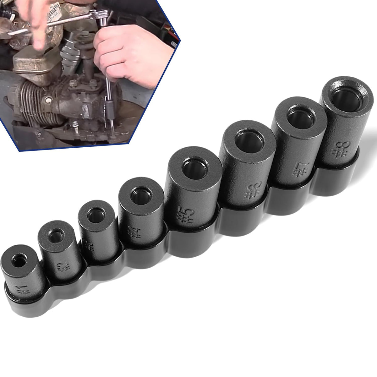Bonbo 70500 tap socket set with 1/4 drive for versatile tapping tasks.
