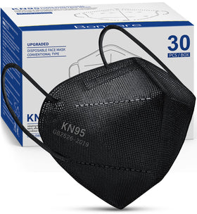 Boncare KN95 mask with 5-layer black design for daily wear