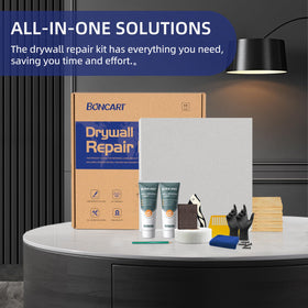 Boncart large hole repair kit in use for quick, durable wall patches.