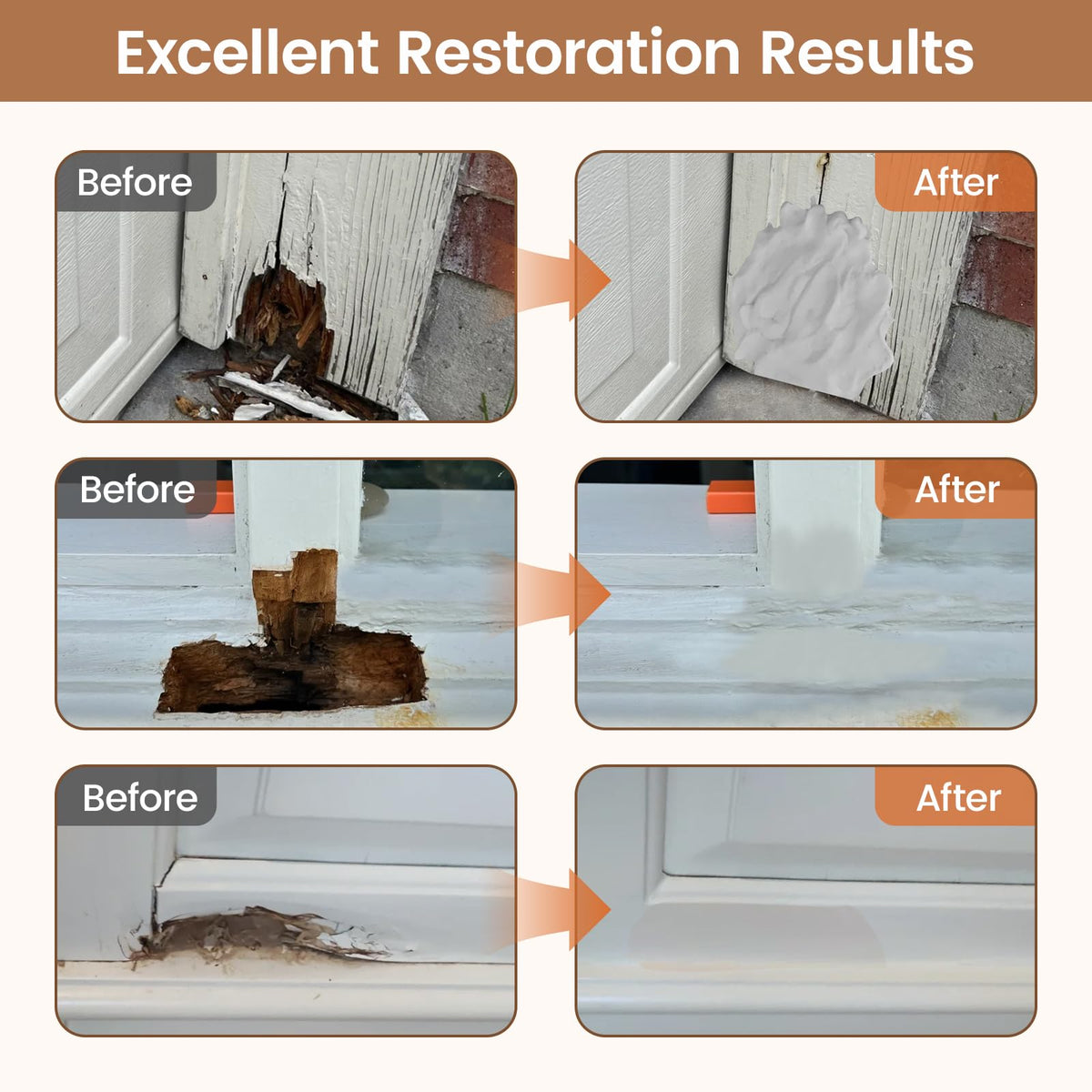 Boncart epoxy wood putty adhesion test demonstrating strong bond.