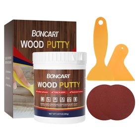 Boncart paintable wood filler blends with existing finishes.