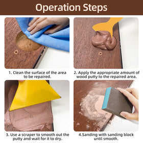 Boncart repair kit includes scrapers and sanding block for quick fixes