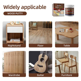 Boncart wood filler repairing cabinets and tables for durable results.