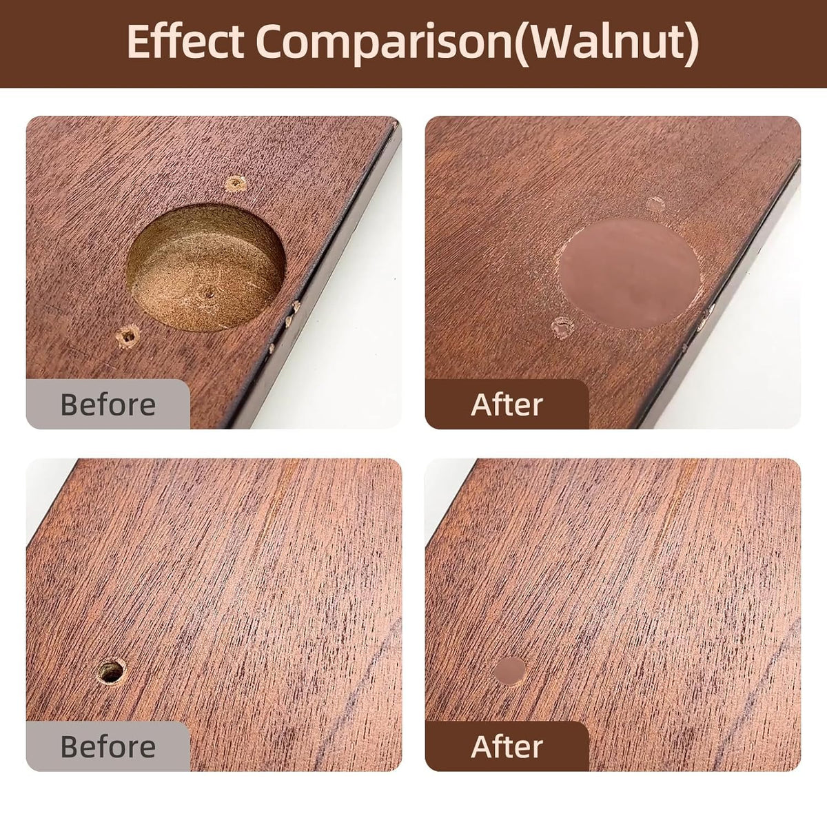 Boncart walnut wood putty texture close-up for seamless repairs