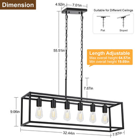 Boncoo adjustable-height chains showcase flexible installation options on the linear chandelier.