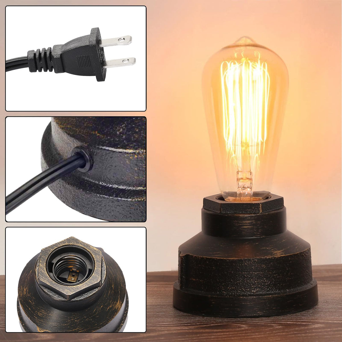 Compact desk lamp by Boncoo suitable for shelves or tight spaces