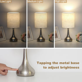 Boncoo table lamp anti-slip mat keeps it steady on a nightstand
