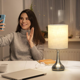 Boncoo table lamp desk setup complements modern decor with minimal footprint