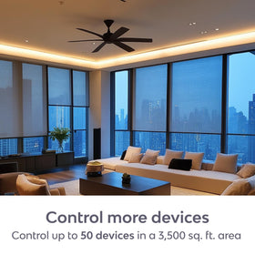 Bond Bridge Pro extended range covers a large living area for multi-room control.