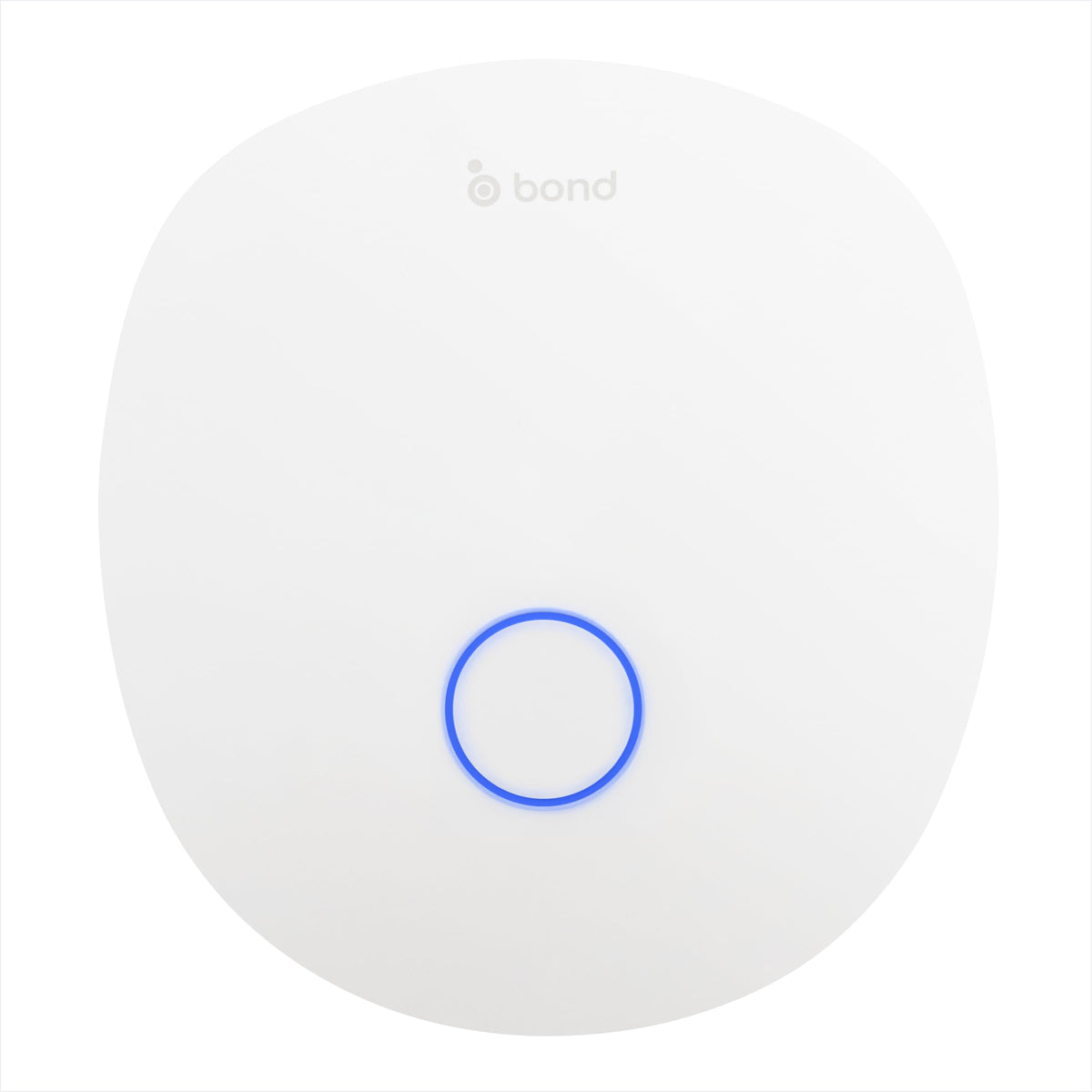 Bond Bridge Pro on wall enabling centralized smart control of fans and shades across rooms.