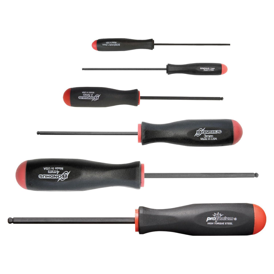 Bondhus 10686 balldriver set with 1.5–5 mm sizes for versatile fastener work on electronics