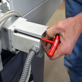 Ergonomic cushion grip on Bondhus 13389 hex T-handles reduces hand fatigue