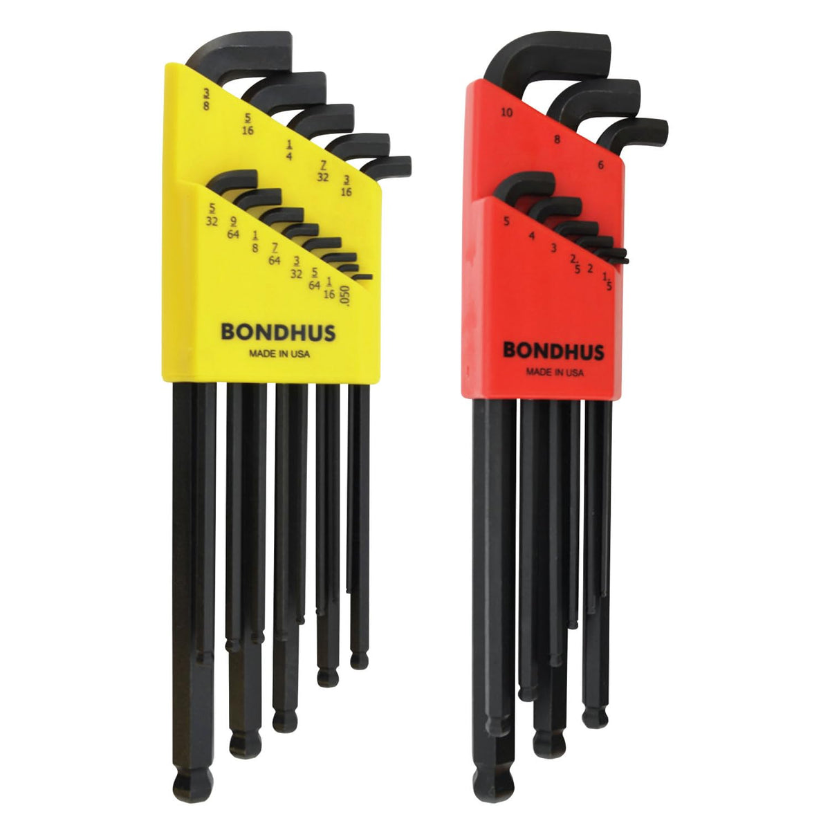 Bondhus 20599 stubby ball-end hex key set for tight spaces.