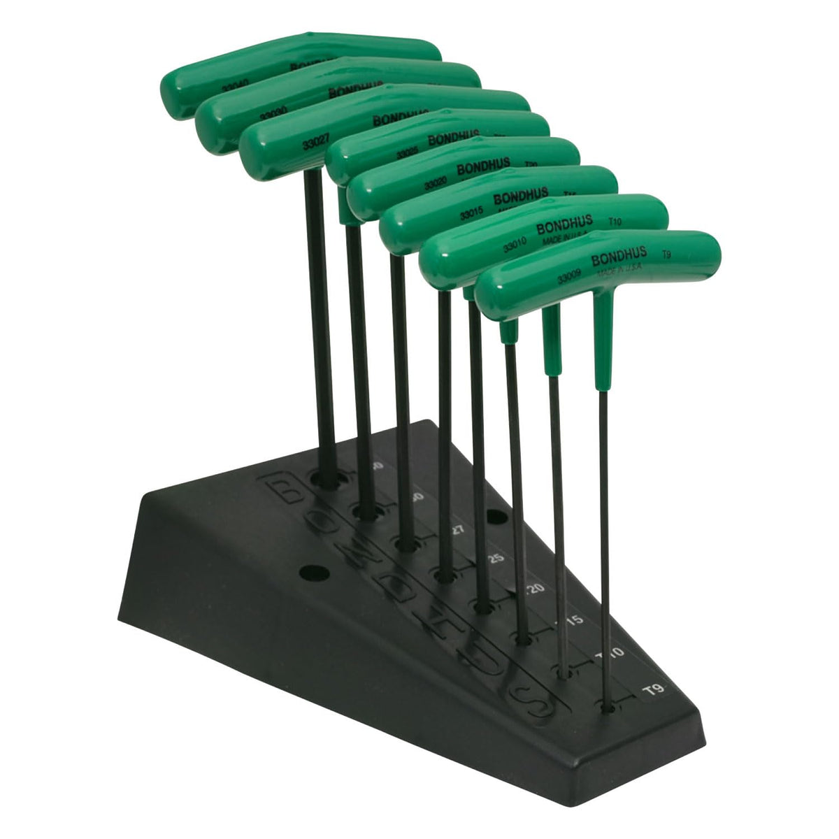 Bondhus 33034 star T-handle set with graduated lengths for versatile torx screws.