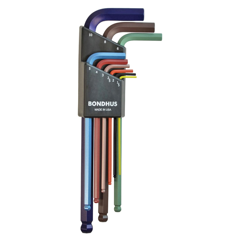 Bondhus 69499 ball-end L-wrench set ColorGuard 1.5 mm for precise fastener work.
