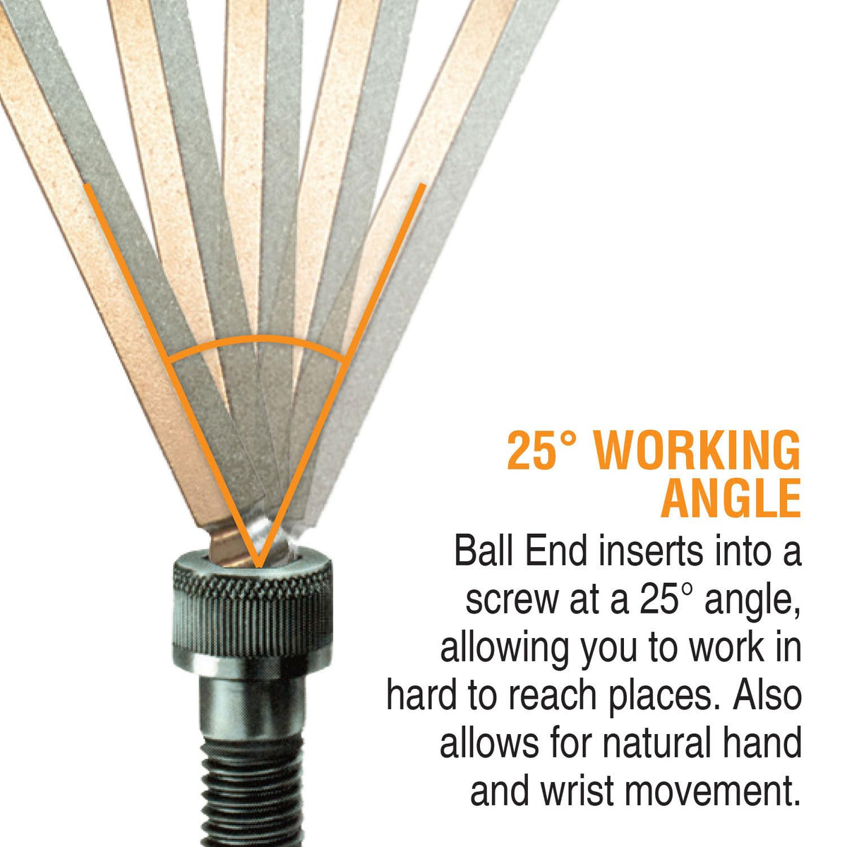 Bondhus 69499 ball-end L-wrench set ColorGuard 2.5 mm for quick access.