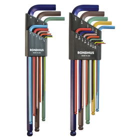 Bondhus 69600 Ball End L-Wrench Set ColorGuard with color-coded tips for quick selection