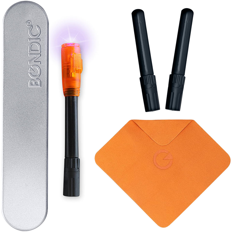Bondic Pro UV resin kit contents for fast multi-material repairs.