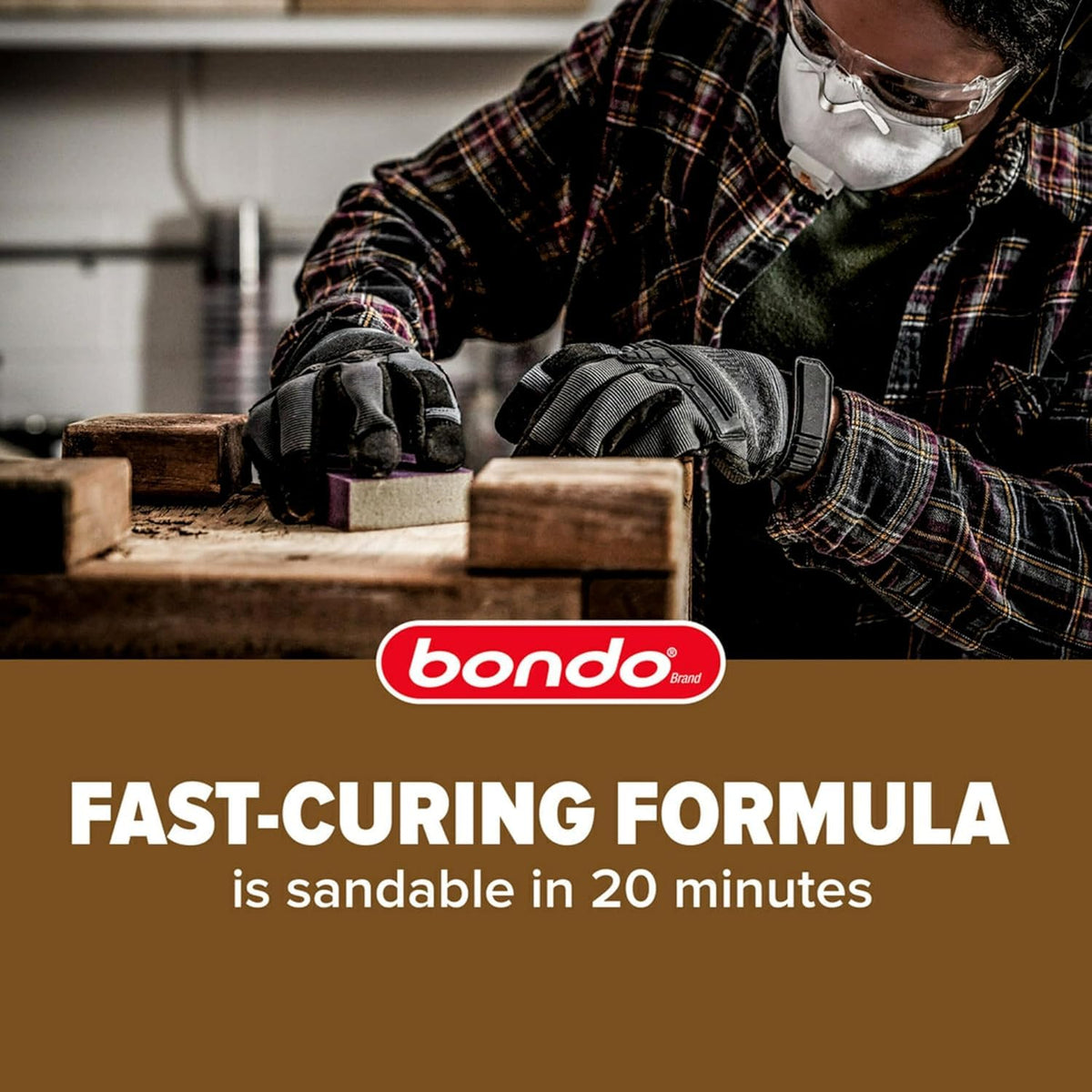 Bondo wood filler interior-exterior application suitable for furniture, doors, windows, decks.
