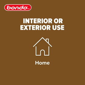 Rotten wood repaired with Bondo Wood Filler on a door frame