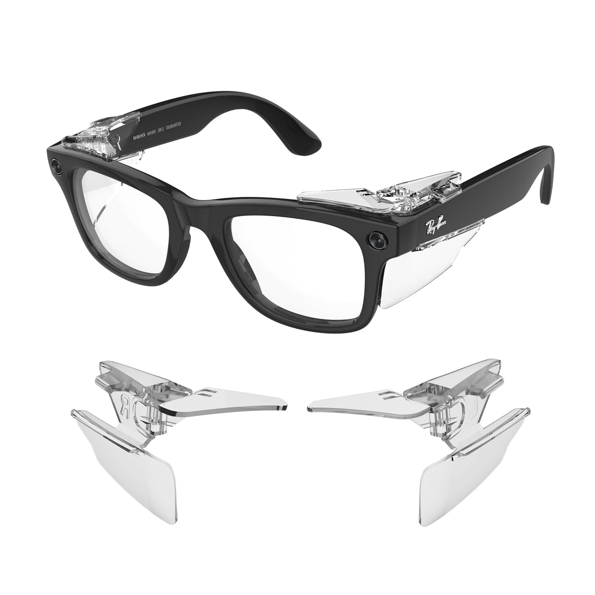 BonFook HiBloks left side shield attached for UV and blue-light protection