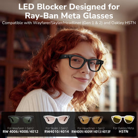 BonFook HiBloks LED blocker for Ray-Ban Headliner blocks LED flash without altering look