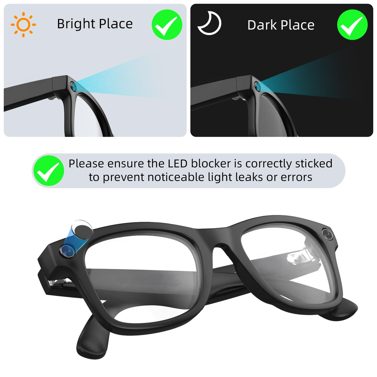 BonFook HiBloks restickable adhesive keeps LED coverage adjustable