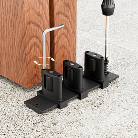 BONIKLUBA bypass door fitment demonstrates flexible alignment for various openings