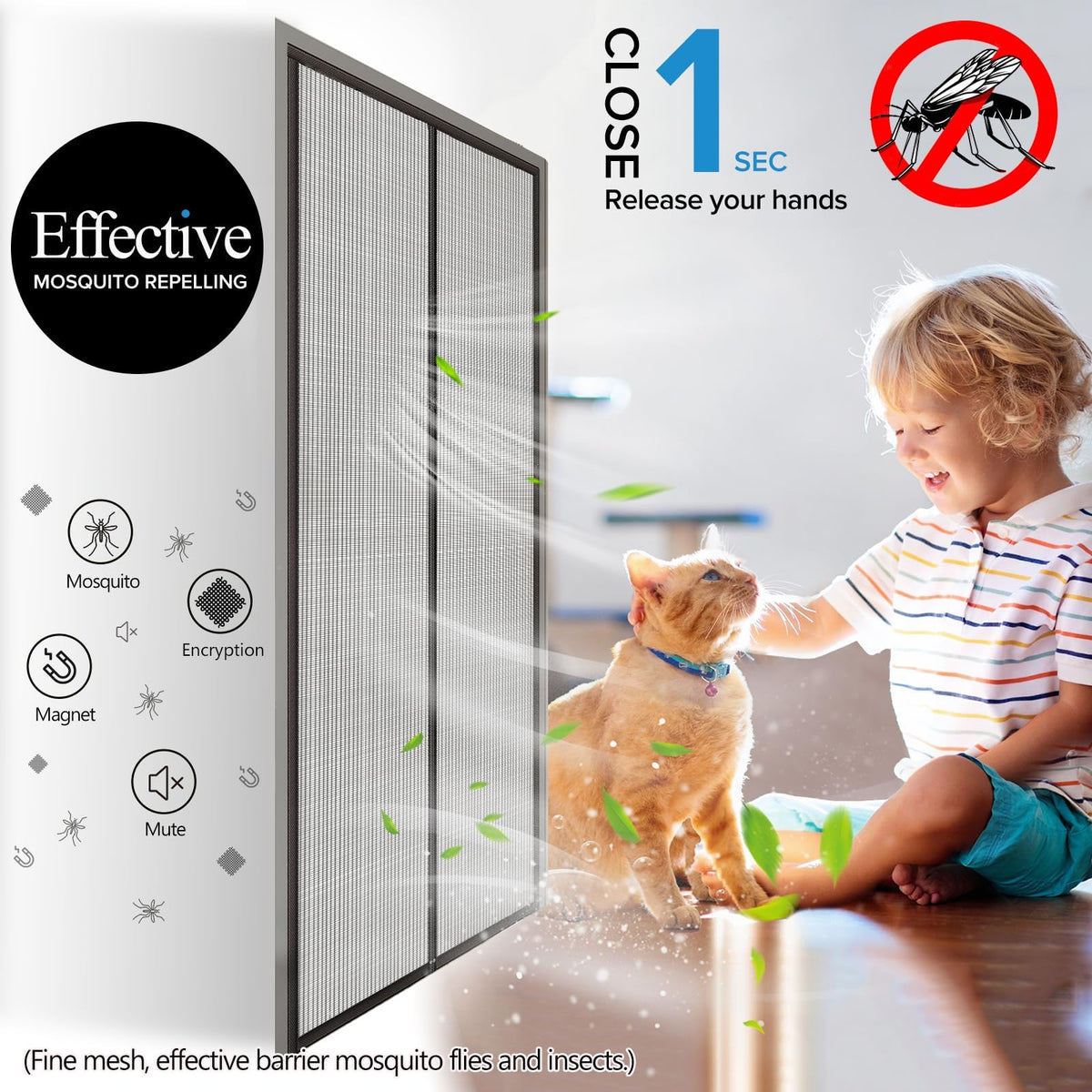 BONLACES tear-resistant design suited for busy doorways.