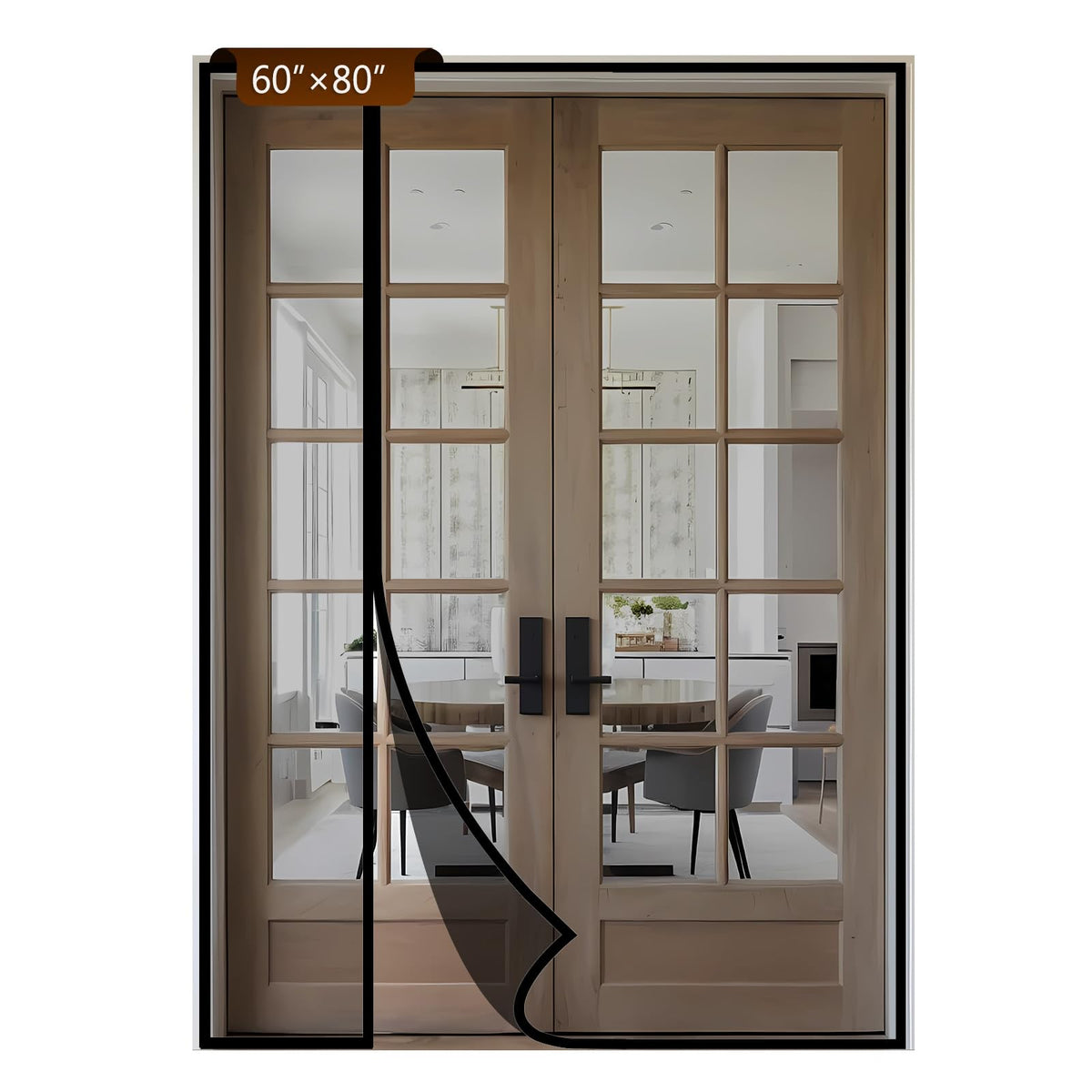 BONLACES screen door with pet-friendly design provides insect protection.