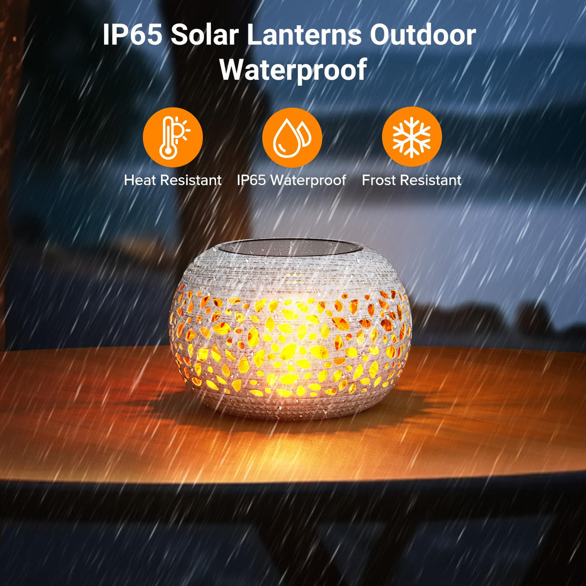 BONLION solar flame lantern upgraded brightness boosts night decor.